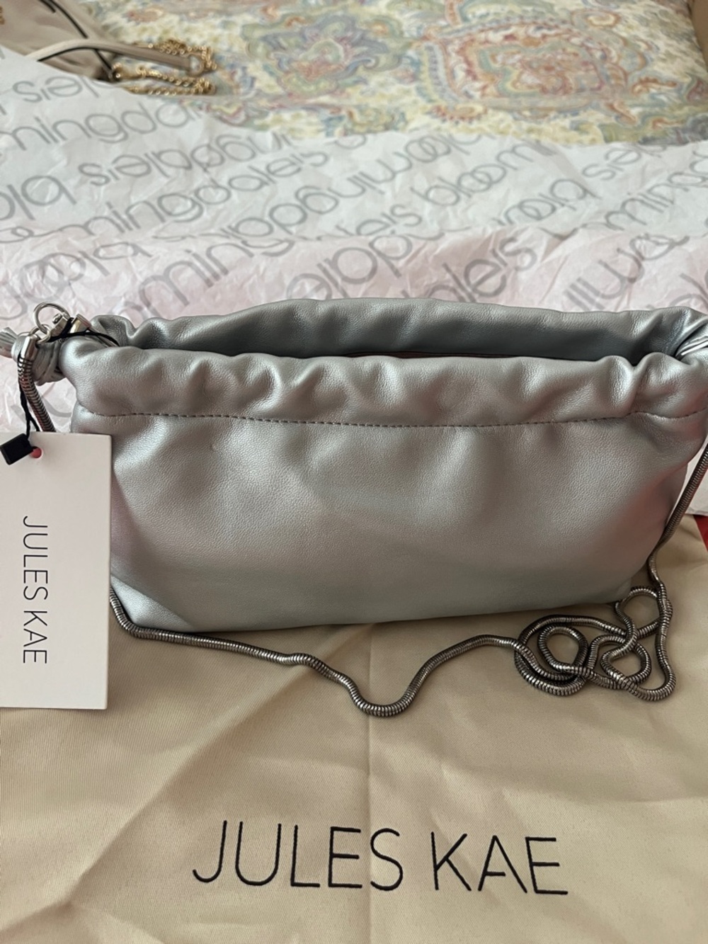 Jules Kae Silver Chain crossbody/Clutch